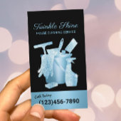 Reinigung des Hauses Moderne blaue häusliche Reini Visitenkarte