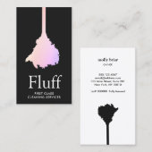 Reinigung des Hauses Pink Feather Duster Reinigung Visitenkarte (Vorne/Hinten)