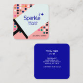 Reinigung des Hauses Quadratische Visitenkarte (Vorne/Hinten)