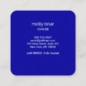 Reinigung des Hauses Quadratische Visitenkarte (Rückseite)