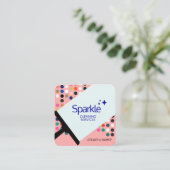 Reinigung des Hauses Quadratische Visitenkarte (Stehend Vorderseite)