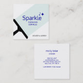 Reinigung des Hauses Quadratische Visitenkarte (Vorne/Hinten)