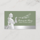 Reinigung des Hauses Silver Maid Sage Grüne häusli Visitenkarte (Vorderseite)