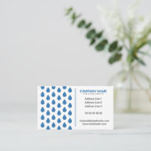 Reinigung des Pools Business Card & Water Drop Visitenkarte (Stehend Vorderseite)