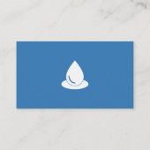 Reinigung des Pools Business Card & Water Drop Visitenkarte (Rückseite)