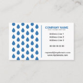 Reinigung des Pools Business Card & Water Drop Visitenkarte (Vorderseite)