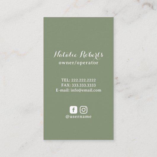 Reinigung des Retrovakuums Reinigungsmittel Waschb Visitenkarte (Rückseite)