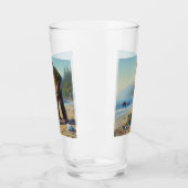 Reinigung des Strandes Glas (Links)