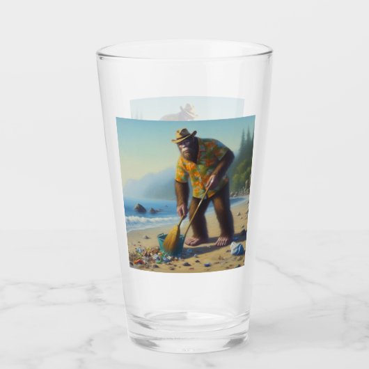 Reinigung des Strandes Glas (Vorderseite)