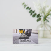 Reinigung des Wohnhauses Fußbodenheizung Teppichbo Visitenkarte (Stehend Vorderseite)