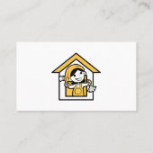 Reinigung eines Lady-Logos | Reinigungsservice Visitenkarte (Rückseite)