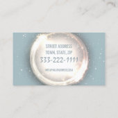 Reinigung Fachmann Service Glitzer Circle Light Bl Visitenkarte (Rückseite)