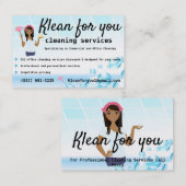 Reinigung für Ihr Unternehmen White Tiles Bubbles Visitenkarte (Vorne/Hinten)