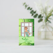 Reinigung grüner Blasen der Visitenkarte (Stehend Vorderseite)