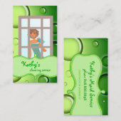 Reinigung grüner Blasen der Visitenkarte (Vorne/Hinten)