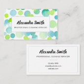 Reinigung hält Aquarell-Blasen-Visitenkarte Visitenkarte (Vorne/Hinten)