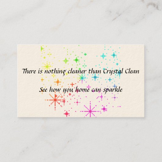 Reinigung hält Visitenkarte instand (Rückseite)