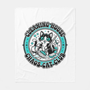 Reinigung Haus Chaos Katze Haustierliebhaber Shirt Fleecedecke