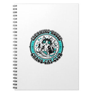 Reinigung Haus Chaos Katze Katzenliebhaber Shirt K Notizblock
