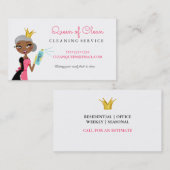 Reinigung Haushaltshilfe ethnische Merkmale Kronen Visitenkarte (Vorne/Hinten)