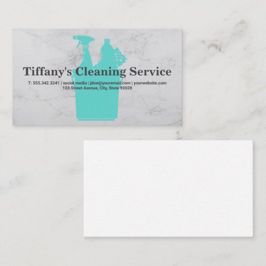 Reinigung | Haushaltshilfe für Visitenkarten Visitenkarte (Vorne/Hinten)