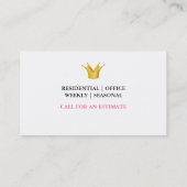 Reinigung Haushaltshilfe graue Haarbildkrone Visitenkarte (Rückseite)