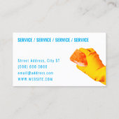 Reinigung inspiriert Reiniger Hand Visitenkarte (Rückseite)