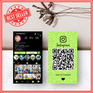 Reinigung Instagram Lime Green Housekeeping Maid Q Visitenkarte