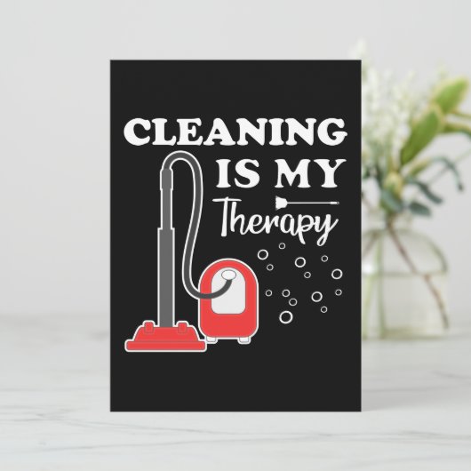 Reinigung ist therapeutische Housekeeper Housekeep Dankeskarte (Stehend Vorderseite)