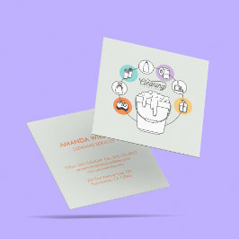 Reinigung & Janitorial Housekeeping Haushaltshilfe Quadratische Visitenkarte