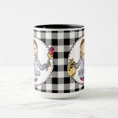 Reinigung Lady Cartoon Personalisiert Danke, Gesch Tasse (Zentrum)