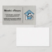 Reinigung Lady Dusting | Reinigungsservice Visitenkarte (Vorne/Hinten)