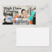 Reinigung Lady Lächeln Visitenkarte (Vorne/Hinten)