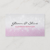 Reinigung Lady Traditionelles Mädchen Pinke Imitat Visitenkarte (Rückseite)