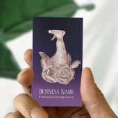 Reinigung Lila und Rose Gold Floral Spray Flasche Visitenkarte