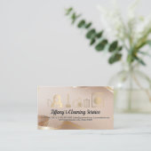 Reinigung | Maid | Symbol für Reinigungsdienste Visitenkarte (Stehend Vorderseite)