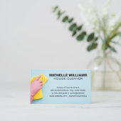 Reinigung mit Handtuch Visitenkarte (Stehend Vorderseite)