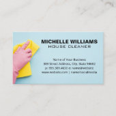 Reinigung mit Handtuch Visitenkarte (Vorderseite)