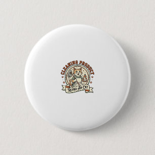 Reinigung Produkt Retro-Werbung Katze Reinigung Pr Button