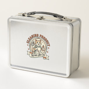 Reinigung Produkt Retro Werbung Katze Reinigung Pr Metall Brotdose