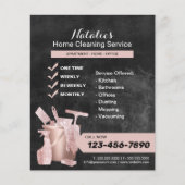 Reinigung Rose Gold Chalkboard Housekeeping Flyer (Vorne)