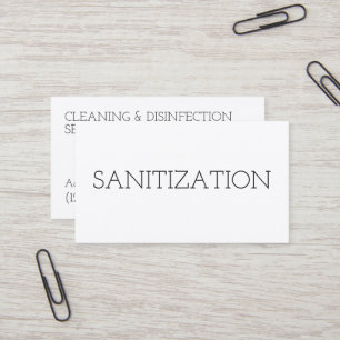 Reinigung Sanierung Desinfektion Minimal Visitenkarte