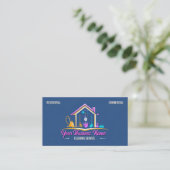Reinigung-Service Visitenkarte (Stehend Vorderseite)