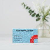 Reinigung und Verkauf des Schwimmbads Visitenkarte (Stehend Vorderseite)