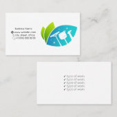 Reinigung und Waschen mit einer Visitenkarte (Vorne/Hinten)