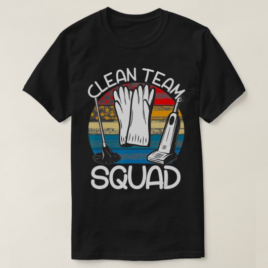Reinigung Uniform Clean Team Squad Housekeeper Fun T-Shirt (Design vorne)