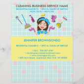 Reinigung Unternehmen Janitorial Tickets Werbung Flyer (Hinten)