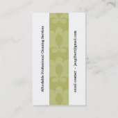 Reinigung Visitenkarte (Rückseite)