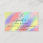 Reinigung von Abfall Entfernung Holograph Maid QR  Visitenkarte (Rückseite)