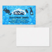 Reinigung von Auto-Autos | Seifenblasen Visitenkarte (Vorne/Hinten)